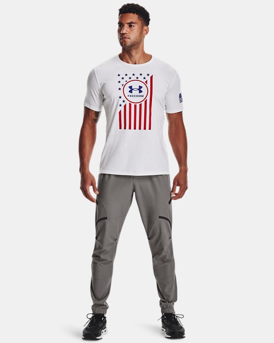 Men's UA Freedom Chest Flag T-Shirt, White, pdpMainDesktop image number 2